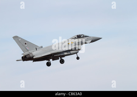 Eurofighter Typhoon war plane in flight Stock Photo