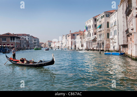 a gondola in the gran canal Stock Photo