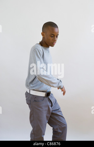 Young man dancing Stock Photo