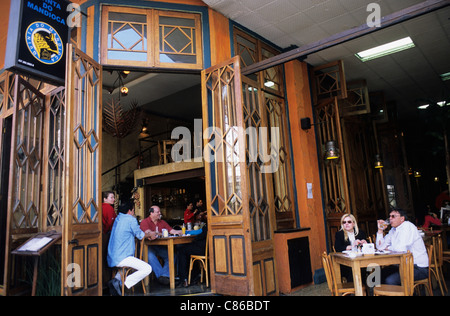 Sao Paulo, Brazil. Quinta do Mandioca, a chic restaurant on Rua Oscar Freire, a major shopping street. Stock Photo