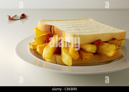 Chip Butty Stock Photo