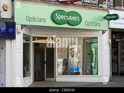 Specsavers the Opticians shop window and fromnt entrance Brighton UK Stock Photo