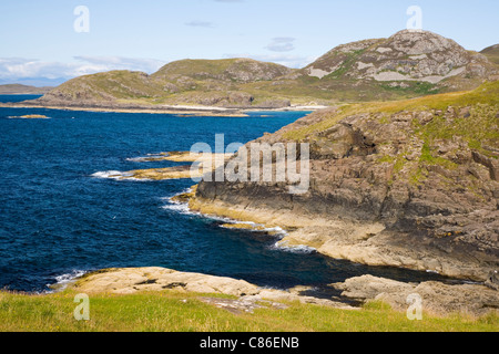 Coastline at the point of Ardnamurchan on the Ardnamurchan Peninsula in Scotland Stock Photo