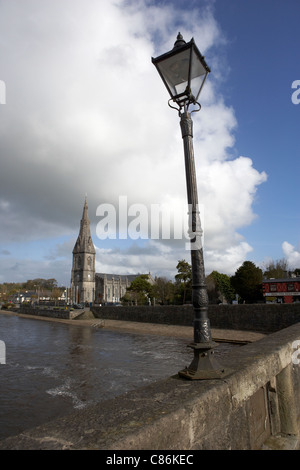 bridge over the river moy flowing through the centre of ballina county mayo republic of ireland Stock Photo