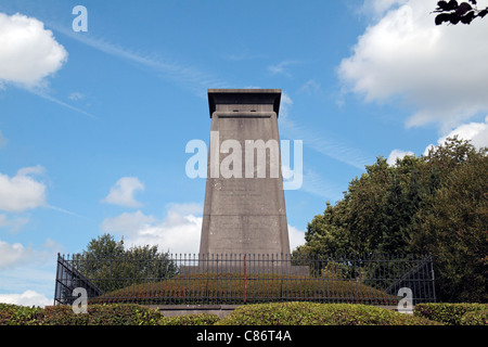 The Hannover Monument on the Battle of Waterloo Battlefield near Mont-Saint-Jean, Belgium. Stock Photo