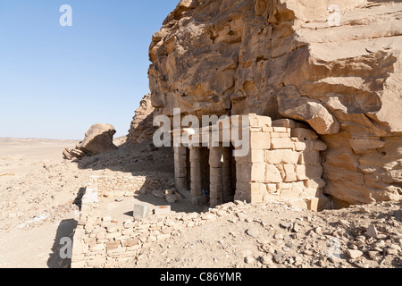 Kanais, Temple of King Seti 1 in the Wadi Abad in the Eastern Desert of Egypt Stock Photo