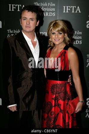 DUBLIN, IRELAND - FEBRUARY 14: Shane and Christine Richie arrive at the 6th Annual Irish Film and Television Awards at the Burlington Hotel on February 14, 2009 in Dublin, Ireland Stock Photo