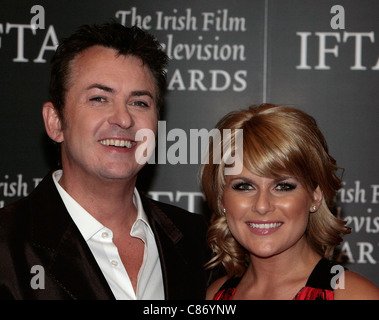 DUBLIN, IRELAND - FEBRUARY 14: Shane and Christine Richie arrive at the 6th Annual Irish Film and Television Awards at the Burlington Hotel on February 14, 2009 in Dublin, Ireland Stock Photo