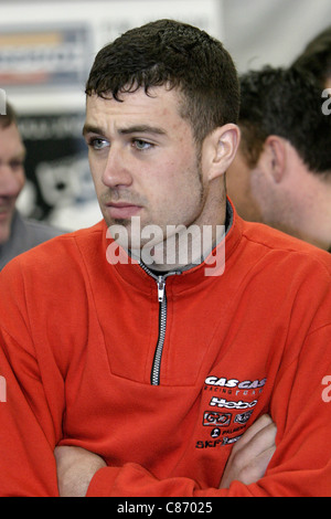 Shaun Morris from Great Britain watches the action at the Belfast round of the Indoor Trial World Championship, won by Adam Raga from Spain.