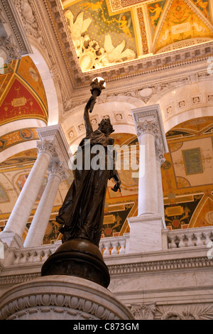inside the National Library of Congress, Washington DC USA Stock Photo