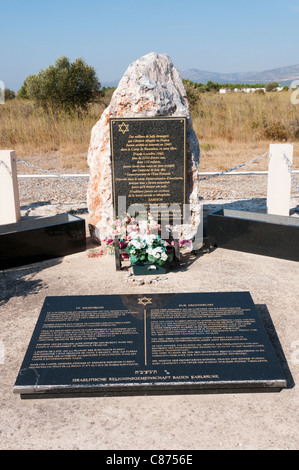 Memorial to Jews at Camp de Rivesaltes between Rivesaltes and Perpignan in southern France.  SEE DESCRIPTION FOR DETAILS. Stock Photo