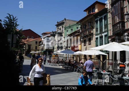 San Francisco street in AVILÉS . Principado de Asturias . SPAIN Stock Photo