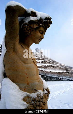 Dionysus in front of the vineyard at the Wackerbarth Castle, Radebeul, Germany Stock Photo