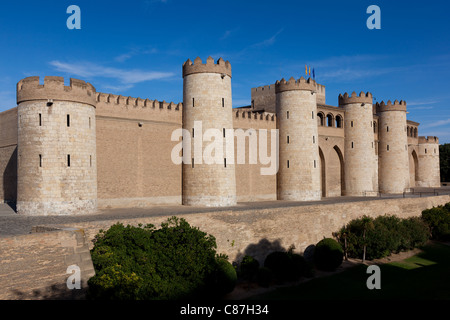 Aljaferia palace, Zaragoza, Aragon, Spain Stock Photo