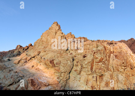 Coloured rock formation in the Las Canadas del Teide national park on Tenerife, Canary Islands, Spain Stock Photo