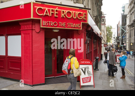 Cafe Rouge branch at The Strand in London Stock Photo