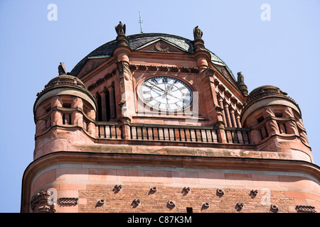Clock on the former Central Post Office Building, Stockholm,Sweden Stock Photo