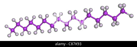 Molecule of Teflon Stock Photo
