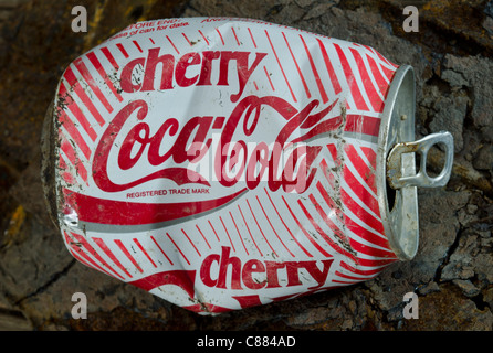 Old Can of Cherry Coca-Cola Stock Photo