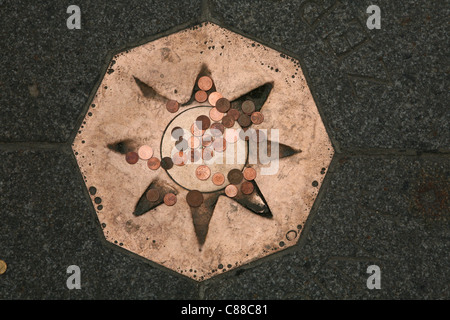 Kilometre Zero of the French national highways in front of the Notre Dame de Paris in Paris, France. Stock Photo