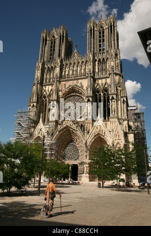 Notre-Dame Cathedral in Reims, France. Stock Photo