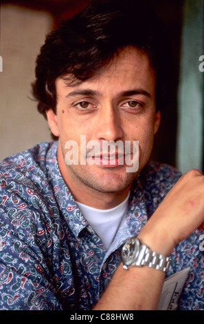 Rio de Janeiro, Brazil. Unshaven man wearing a paisley shirt and a wristwatch. Stock Photo