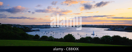 Haven Waterway Pembroke Dock Pembrokeshire Wales Stock Photo