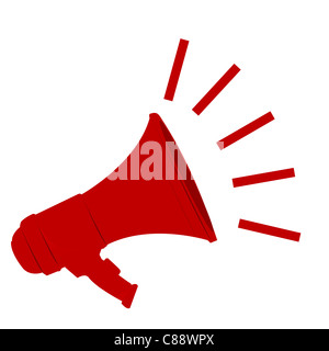 illustration of vector megaphone with sound coming out of it Stock Photo