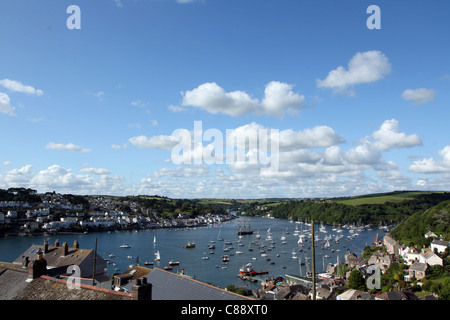 Harbour at Polruan and Fowey in South Cornwall, England, UK Stock Photo