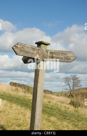 Bronte Way fingerpost Stock Photo