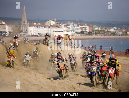 weymouth beach motocross october 16th 2011 Stock Photo