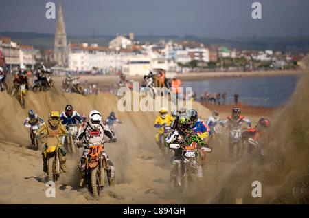 weymouth beach motorcross october 16th 2011 Stock Photo