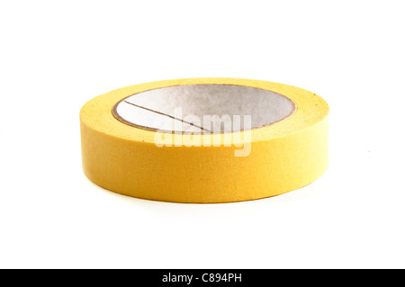 Large roll of masking or duct tape over a white background Stock Photo