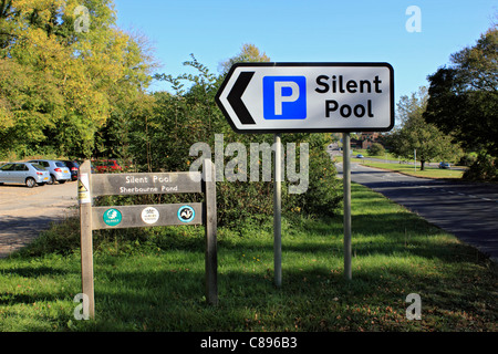 Silent Pool car park near Guildford Surrey England UK. Stock Photo