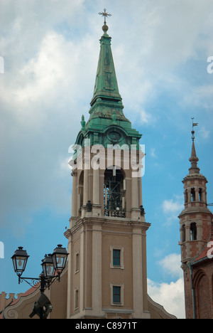 Jesuits Church, Main Square in Old Town, Torun, Poland Stock Photo