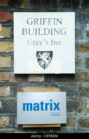 Matrix Chambers Griffin Building Grays Gray's Inn London UK  HOMER SYKES Stock Photo