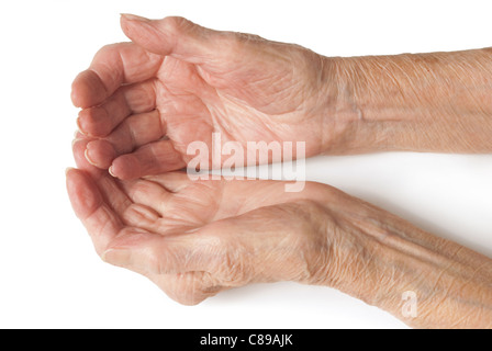 Old Lady's hands Stock Photo