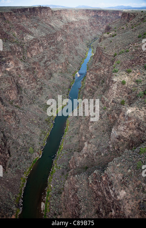 Rio Grande seen from the Rio Grande Gorge Bridge Stock Photo