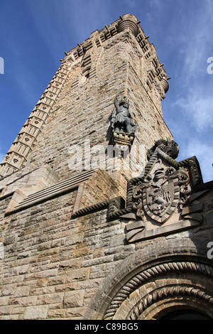 City of Stirling, Scotland. The John Thomas Rochead designed, National Wallace Monument on the summit of Abbey Craig. Stock Photo