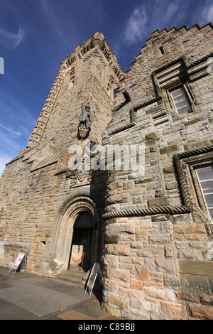 City of Stirling, Scotland. The John Thomas Rochead designed, National Wallace Monument on the summit of Abbey Craig. Stock Photo