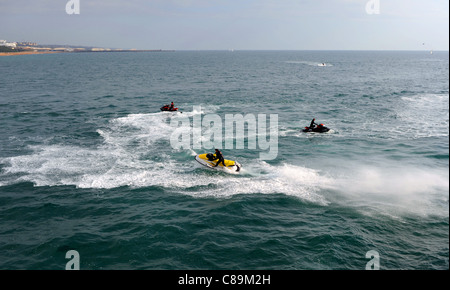 A Jet Skier Enjoying Themselves Off Brighton Beach And Seafront Uk 