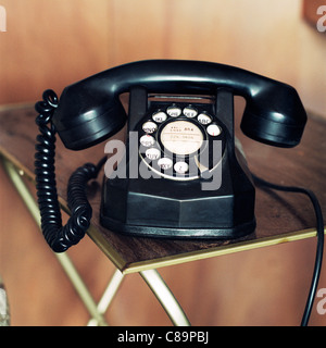 Vintage antique retro telephone Stock Photo