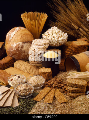 Selection of organic products Stock Photo