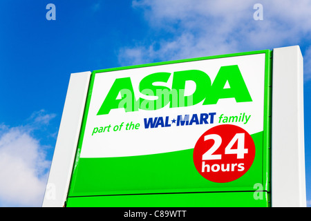 Sign, Asda supermarket or hypermarket, Kent, UK Stock Photo