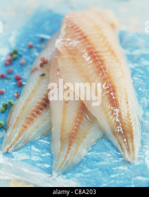 Raw pout fish fillets Stock Photo