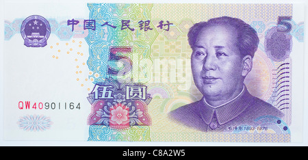 Chinese currency Yuan note Stock Photo