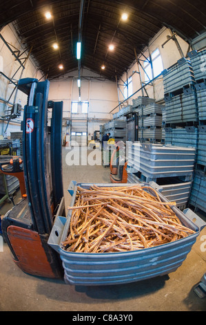 Copper wires in a container Stock Photo