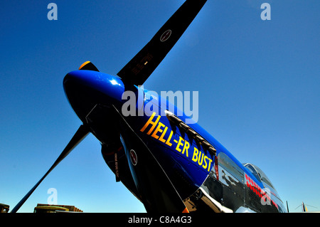 'Hell-er Bust', a P-51D-20NA WW2 fighter, built in 1945 Stock Photo