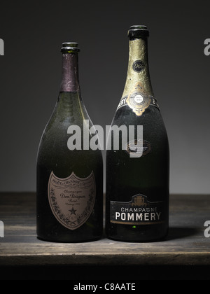 Two bottles of Champagne Stock Photo