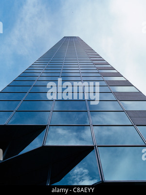 Looking up at the 1999 Broadway skyscraper building in Denver, Colorado, USA. Stock Photo